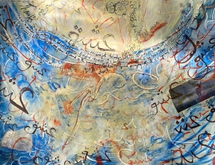THOUGHTS-TURN-TO-MURDER-LATE-AT-NIGHT-poem-by-Lou-Reed-ink-oil-stick-on-gessoed-paper-after-9-11-SHOW-45x33.5-IMG_6011