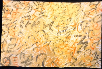 WALKING-Y-ink-oil-pastel-on-paper-12.5-x-8.5-2000-IMG_1134
